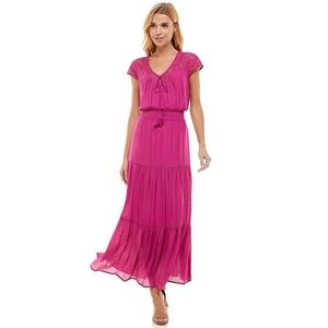 Magenta Maxi Bohemian Dress